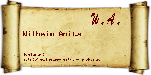 Wilheim Anita névjegykártya